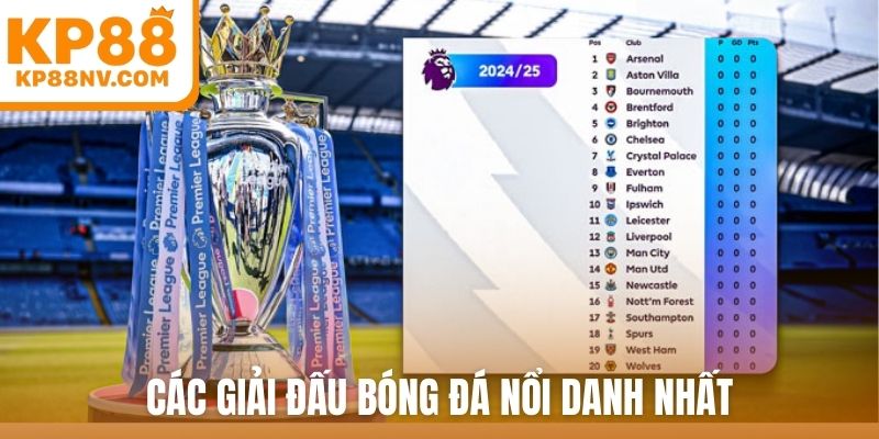 Các giải đấu bóng đá nổi danh nhất